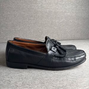 JOHNSTON MURPHY Aragon II Men's 13M Black Leather Kiltie Tassel Loafers 20-0593